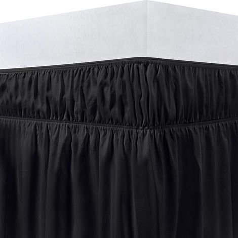 Cache-sommier en dentelle à volants, cache-sommier pour lit double, cache-sommier élastique avec ceintures réglables, cache-sommier pour lit queen size, en microfibre, cache-sommier décoratif pour lit