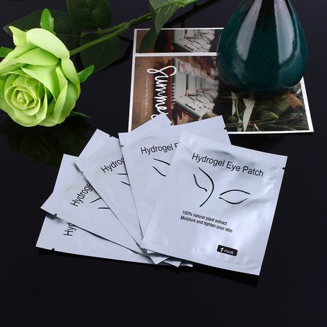 100 autocollants gel anti-rides sous les yeux, patchs réutilisables pour extensions de cils, bandes adhésives de protection 100 pièces (1/5)