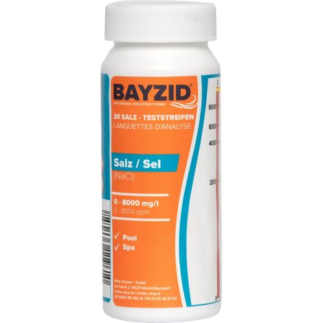 Pool Teststreifen für Salzwasser (NaCl) 0-8000 mg/l