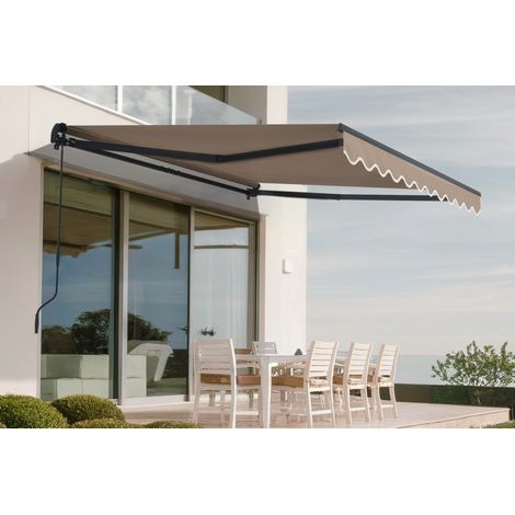 Toldo monobloque VECCHIO 3m x 2,5m - Lona premium 320 g/m² Taupe