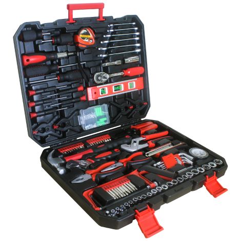 Set di utensili manuali neri, composto da 238 pezzi. (1/5)
