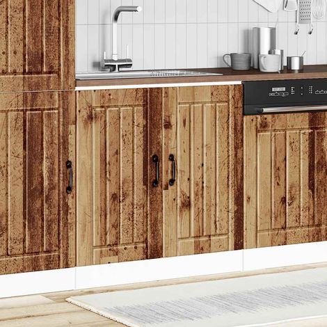 vidaXL Mueble bajo fregadero Lucca madera contrachapada madera antigua (1/5)