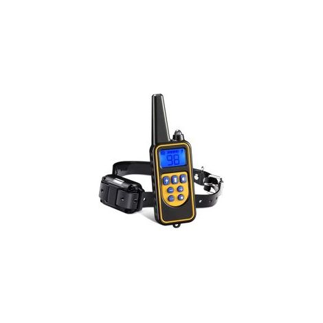 Collier de Dressage pour Chiens Rechargeable et IP67 Étanche avec Distance de 800m avec 99 Niveaux de Mode Vibration, Choc Electrique, Sonore (1/5)