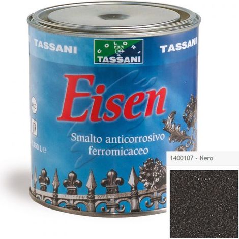 EISEN SMALTO ANTIRUGGINE FERROMICACEO TASSANI Nero G.Fine,0.75 lt