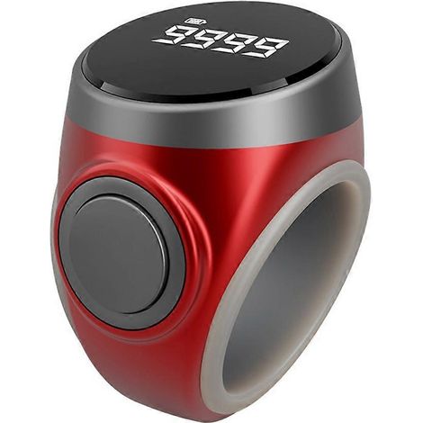 Intelligenter Gebetszähler, digitaler elektronischer Ring, Gebetszähler für Muslime, Gebetszeiterinnerung, rot (1/5)