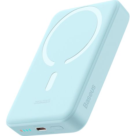 Magnetische Mini 10000 mAh 30W Induktive Powerbank + USB-C Kabel - Blau