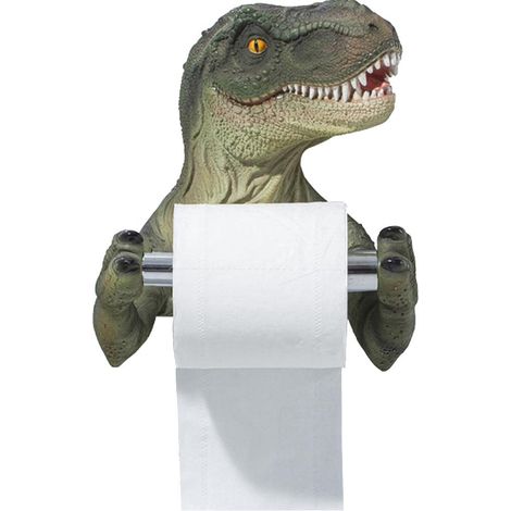 Il simpatico porta carta igienica a forma di dinosauro da parete mantiene il bagno organizzato ed è un accessorio perfetto per il bagno (2) (1/5)