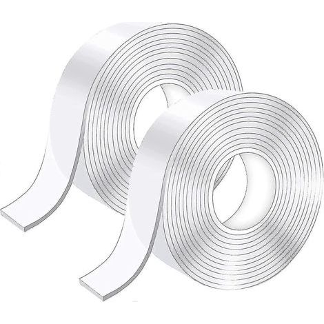 Extra starkes 10 m langes doppelseitiges Klebeband, transparent, abwaschbar, dünn, abnehmbar und rückstandsfrei, rutschfestes Nano-Klebeband, wiederverwendbares doppelseitiges Gel für Teppiche, Hausha (1/5)