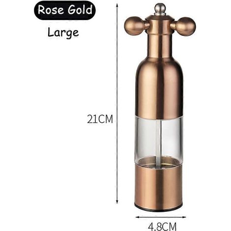 Ensemble moulin à sel et à poivre manuel, robinet en acier inoxydable, salière, moulin avec poignée, rechargeable, épaisseur réglable (1/5)