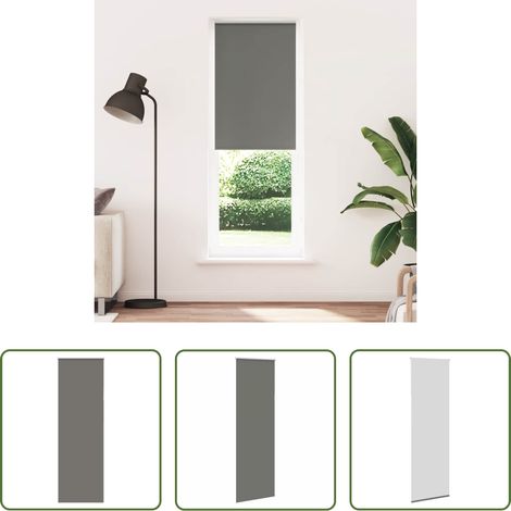 vidaXL Sichtschutz -  Verdunkelungsrollo Grau 70x230 cm Stoffbreite 65,7 cm Polyester (1/5)