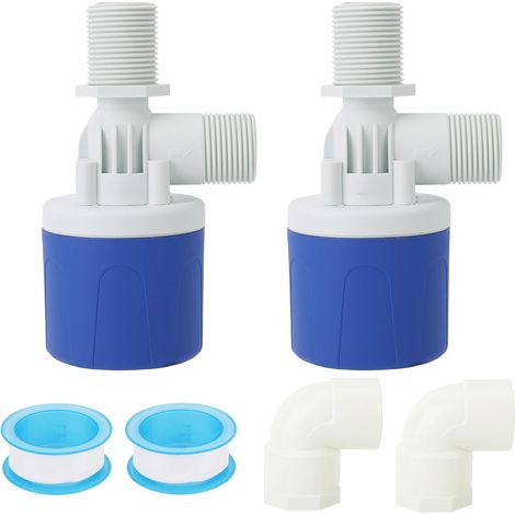 2 Jeux Robinet à Flotteur, 3/4" Contrôle Automatique du Niveau D'eau Facile à Installer Durable Raccords de Plomberie pour Réservoirs D'eau Citernes et Systèmes D'irrigation (1/5)