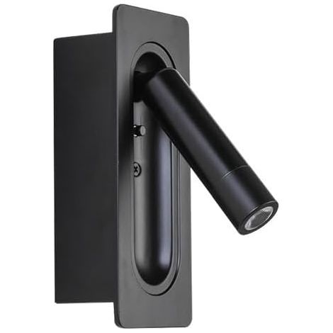 Zylindrische Wandleuchte aus Aluminium, modernes und schlichtes Design, warmgelbes LED-Licht, augenschonend, geeignet für Nachttisch, Wohnzimmer, Flur, Hintergrundwand oder Büro (schwarz).
