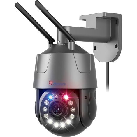 Ctronics Caméra de Surveillance WiFi Extérieure 4K 8MP – Zoom Optique 30X, Suivi Auto, Détection Humain/Véhicule/Animal, Vision Nocturne 150 m, Métal