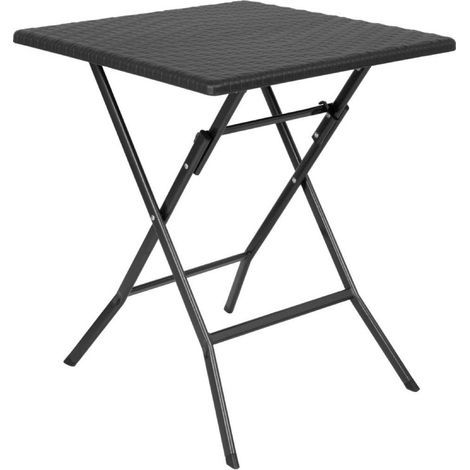 Table pliante carrée noire 620mm - BOLERO (1/5)