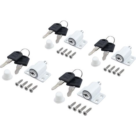BRAVIX Lot de 4 verrous de fenêtre, porte, porte coulissante, de patio (1/5)
