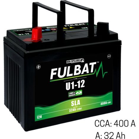 Batterie gel 12V 32Ah – 100% étanche – CCA 400A – Borne positive à gauche – Remplace NH1232L, U1L32 – Snapper