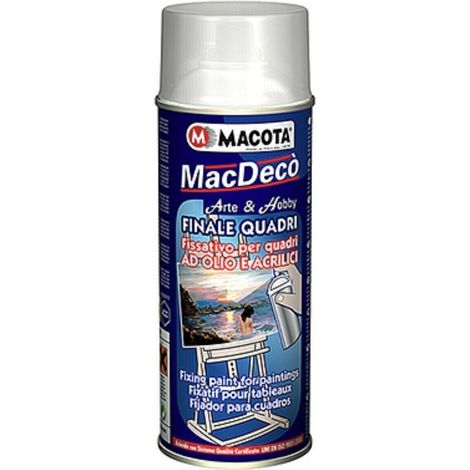 MACOTA MAC DECO’ Protettivo Finale per Quadri ad Olio e Acrilici MacDecò spray da 400 ml.
