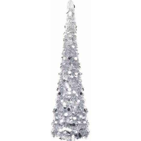 vidaXL Artificial Christmas trees PET Silver (1/5)