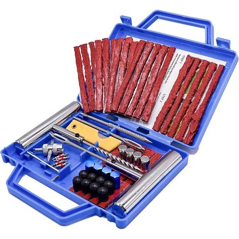 Kit de reparación de neumáticos para coche,kit de reparación de neumáticos (57 piezas),kit de reparación para neumáticos pinchados (1/5)