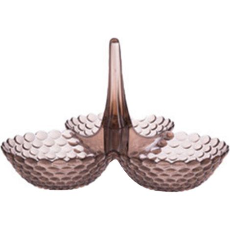 Panier à fruits sur pied grande capacité, élégant support transparent polyvalent, corbeille de rangement pour la maison (1/5)