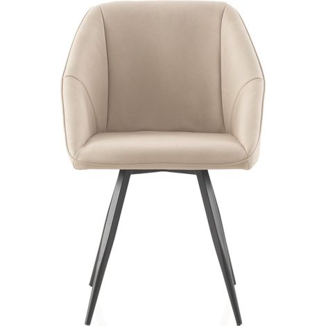 Paket 4 Beige Polstersessel mit schwarzen Metallbeinen (1/5)