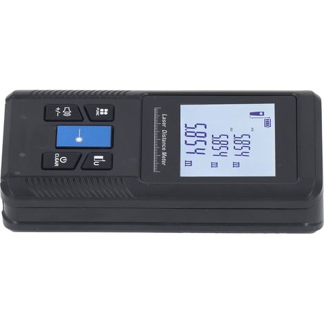 Télémètre laser numérique portable 100 m écran rétroéclairé multiples modes 4 unités IP54 mesure distance (1/5)