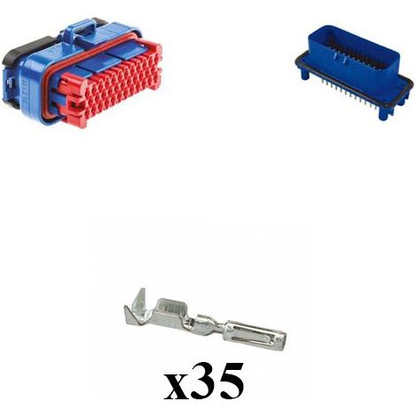 Kit Connettore Ampseal Maschio Femmina 35 Vie blu da circuito stampato
