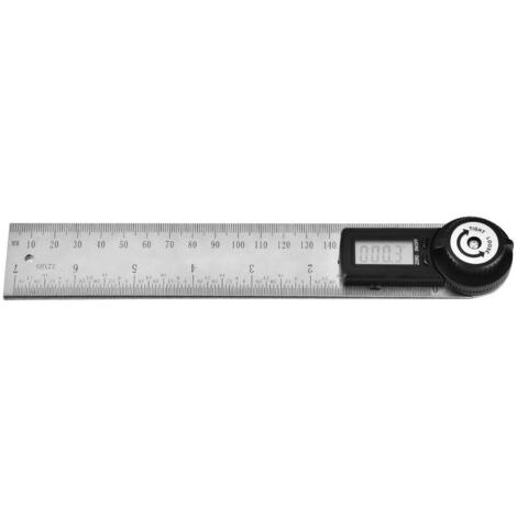 Rapporteur électronique en acier inoxydable 200 mm, goniomètre numérique, indicateur d'angle, règle à onglet