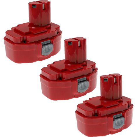 EXTENSILO 3x Akku kompatibel mit Makita 6347DWAE, 6347DWDE, 6347DWFE, 6349DWDE, 6349DWFE Elektrowerkzeug (3300 mAh, NiMH, 18 V)