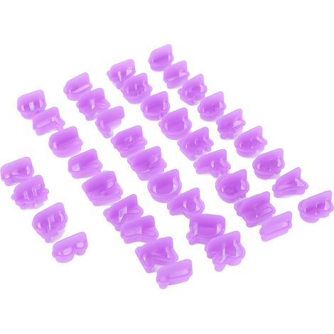 40 moules à biscuits en plastique avec lettres et chiffres, moules à décoration de gâteaux en fondant, outils de pâtisserie DIY (1/5)