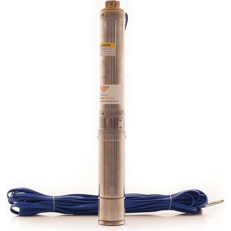 RURIS Pompe Submersible Aqua 790 550W Débit 3000L/H Hauteur Refoulement 60M Stator Cuivre Câble 25M Panneau De Contrôle Inclus Eau Propre (1/5)