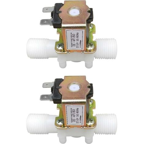 KZQ 2x 12v 1/2inch Magnetic Plastic Electric Solenoid Valve for Water and Air, Normally Closed (1/5)