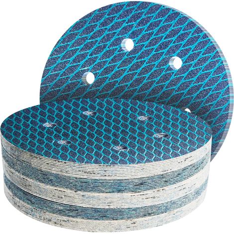 50 Stück Schleifscheibe 150 mm Körnung 120 für Exzenterschleifer (6 Löcher/Diamant)