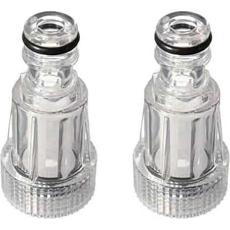 CSPARKV (3×3×6.4cm)Lot de 2 filtres à eau pour jardin, pompe de jardin et irrigation de jardin et maison – Entrée filetage intérieur 3/4" – Sortie 1/2" raccord de jardin – Raccord enfichable (1/3)