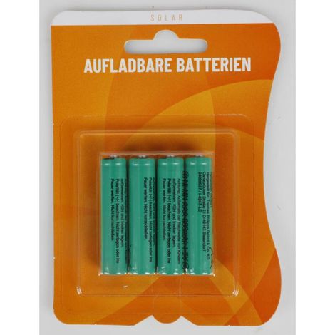 12x 4er-Set Aufladbare Batterien Akkus für Solarlampen 1,2V 600mAh Großpackung 48 Stück (1/2)