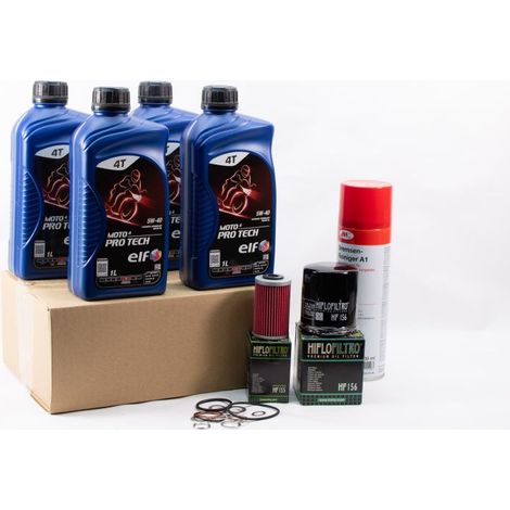 Kit Entretien Vidange Standard pour KTM ADVENTURE 640 LC4 de 2003 à 2007 - ELF MOTO 4 PRO TECH 5w40 4L