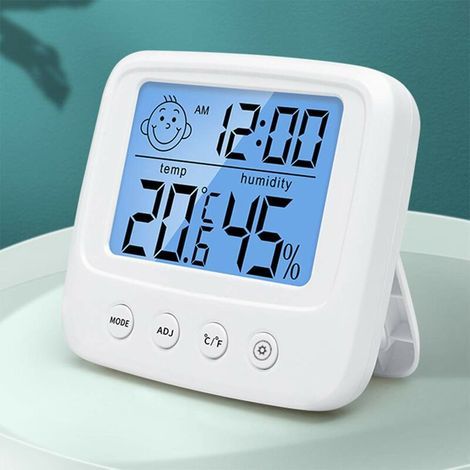 Thermomètre hygromètre intérieur digital – Précision ± 1 ℃ – Indicateur de confort avec rétroéclairage – Dimensions 3,5 x 3,0 pouces (1/5)