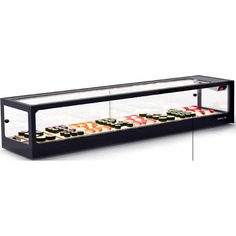 Vitrine Sushi Réfrigérée - 1580 x 380 x 300 mm - Avec Groupe de Réfrigérateur à Distance - SAYL (1/2)