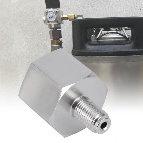 Sodawasser-CO2-Adapter, Mini-Regler, Heimbrau-Bier, Corneliusfass, 3/8‑24UNF auf 6ACME‑6G (1/5)