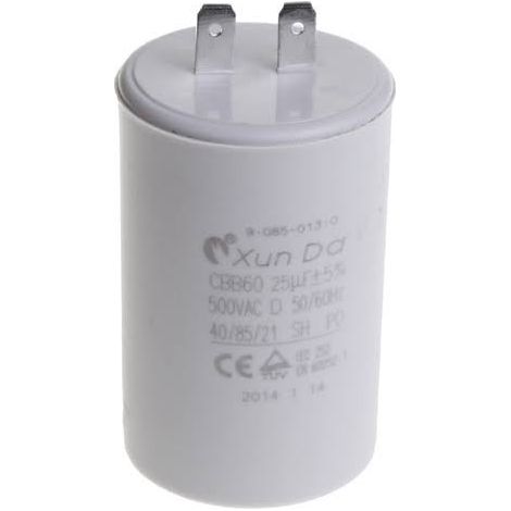 Kondensator 25mf - 400 V Höhe: 73 mm Durchmesser: 42 mm für Hochdruckreiniger Kararcher 90850130