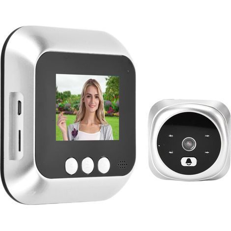 Caméra de sonnette vidéo électronique avec vision nocturne – Grand angle 135° – Alimentation par 4 piles AAA – Résolution 720P pour sécurité domicile (1/5)