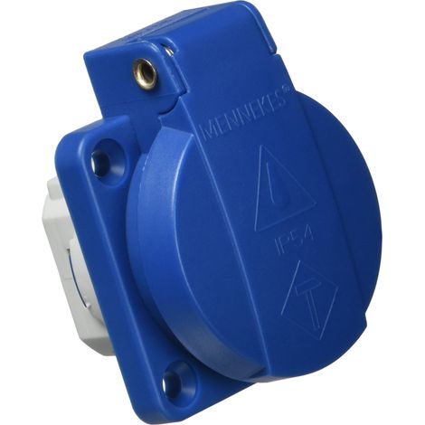 MENNEKES 101700021 BASI SCHUKO 16 A/230 V, OUTLET, GRADO DI PROTEZIONE IP 54, CONFEZIONE 20, BLU (1/4)