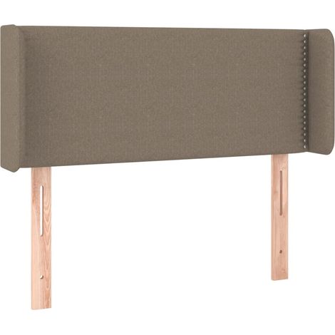 Cabecero accesorio de dormitorio iluminación LED 93 x 16 x 78/88 cm tela gris topo TDL0200333 (1/4)