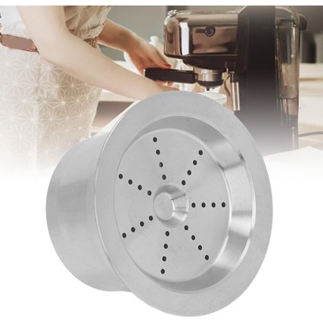 Cápsula de café recargable de acero inoxidable con doble filtro, compatible con cafeteras de las series CAFFITALY y TCHIBO. (1/5)