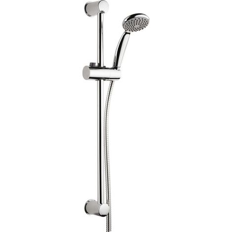 Odyssea – Ensemble de douche Boreal D80 1 jet – Anticalcaire manuel – Barre inox Ø 19 mm – Flexible 1,75 m – Débit 8,5 L/min