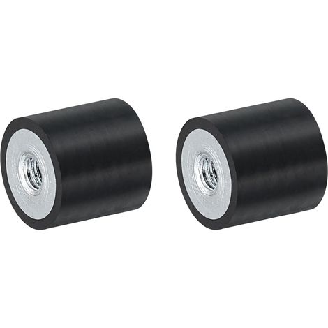 2Pcs 10 x 10mm M3 Filetage Femelle Montures en Caoutchouc, Isolateurs de Vibration, Remplace les Tampons Anti-Vibration Bloc de Base Plat (1/5)