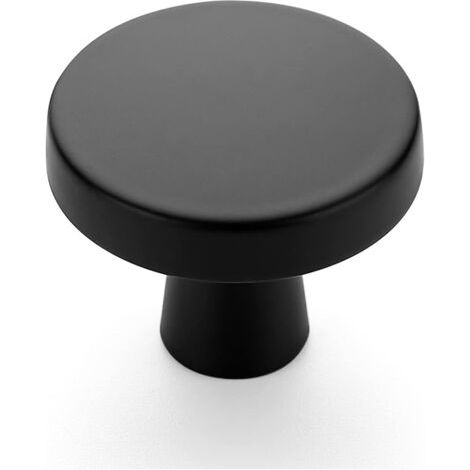 Poignée de tiroir noire, 3,23,22,5 cm, 1 pièce bouton rond massif pour meuble de cuisine, bouton de tiroir de coiffeuse. (1/5)