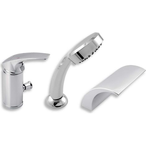 Novaservis Metalia 57 - Miscelatore a 3 fori per vasca da bagno, cromo 57047,0