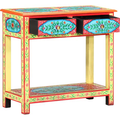 Maison Exclusive - Tavolo Consolle Dipinto a Mano 80x35x75 cm in Legno di Mango