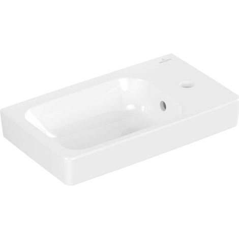 Villeroy & Boch Architectura - Lave-mains 48x28 mm, avec trop-plein, trou pour robinetterie à droite, blanc alpin 43864801
